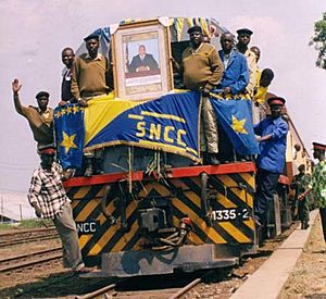 Archivo:First train in Kindu, DRC