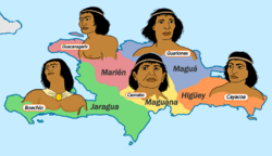 Five Taino Chief and Chiefdoms.svg