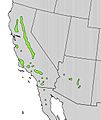 Fremontodendron californicum range map