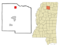 Lafayette County Mississippi Incorporated and Unincorporated areas Abbeville Highlighted