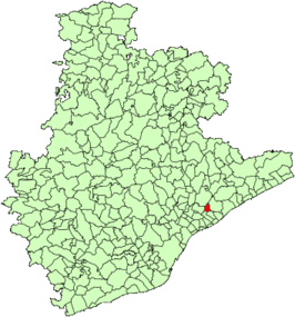 Situación de Orrius en la provincia de Barcelona