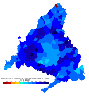 Madrid crecimiento 1998-2008
