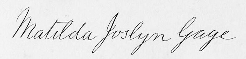 Matilda Joslyn Gage signature
