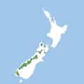Nestor notabilis -range map -New Zealand