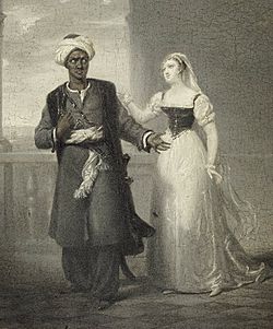 Archivo:Othello and Desdemona (Fradelle, c.1827) crop