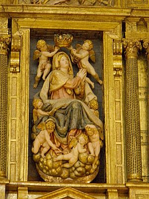 Archivo:Pamplona - Iglesia de San Miguel, retablo mayor 5