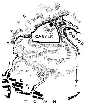 Archivo:Plan of Peveril Castle and Castleton, 1909