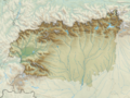 Spain León relief map