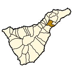 Término municipal con respecto a la isla de Tenerife