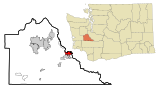 Thurston County Washington Incorporated and Unincorporated areas North Yelm Highlighted.svg