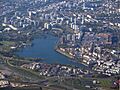 Vue aérienne du lac de Créteil