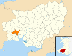 Wales Carmarthenshire Community St Clears map.svg