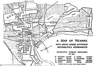 Archivo:1910-era ethnic map of Newark, New Jersey