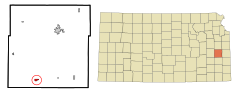 Anderson County Kansas Incorporated and Unincorporated areas Colony Highlighted.svg