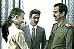 Archivo:April Glaspie, Sadoun al-Zubaydi and Saddam Hussein