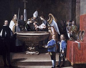 Archivo:Bautismo de San Francisco de Asís - Antonio del Castillo