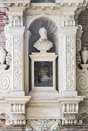 Archivo:Chiesa di San Lorenzo a Vicenza - Interno - Monumento di Vincenzo Scamozzi