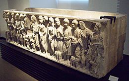 Archivo:Early Christian sarcophagus from San Justo (M.A.N. 50310) 01