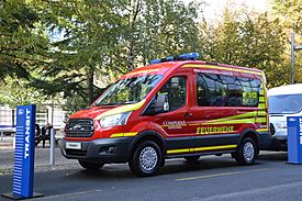 Ford Transit. 2014 IAA. Fire engine. Free image Spielvogel.JPG
