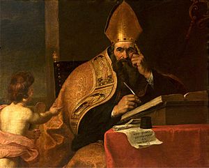 Archivo:Gerard Seghers (attr) - The Four Doctors of the Western Church, Saint Augustine of Hippo (354–430)