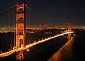 Golden Gate Bridge by night