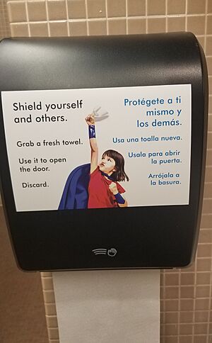 Archivo:Hand Hygiene Sign in Public Restroom