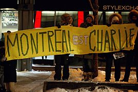 Je suis Charlie, Montreal, 7 January 2015 (3)