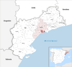 Término municipal respecto a la provincia de Tarragona