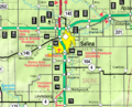 Map of Saline Co, Ks, USA