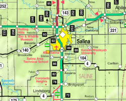 Map of Saline Co, Ks, USA.png