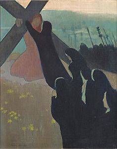 Maurice Denis, 1889, Le Calvaire (Climbing to Calvary), oil on canvas, 41 x 32.5 cm, Musée d'Orsay