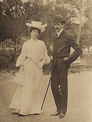 Archivo:Núñez y su esposa en Palermo, Buenos Aires, 1903