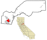 Placer County California Incorporated and Unincorporated areas Rocklin Highlighted.svg