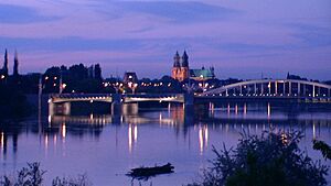 Archivo:Poznan - most sw. Rocha - Ostrow Tumski