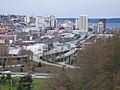 Tacoma skyline and I-705 from the East 34th Street Bridge
