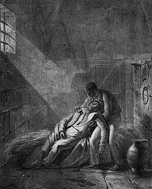 Archivo:Toussaint L'Ouverture meurt dans la prison du Château de Joux le 7 avril 1803 (cropped)