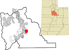 Utah County Utah incorporated and unincorporated areas Mapleton highlighted.svg