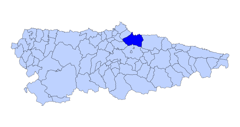 Xixon Asturies map