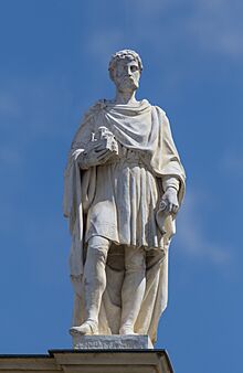 AT 13763 Roof figure, Isidor von Milet at the Kunsthistorisches Museum, Vienna-74-Bearbeitet.jpg