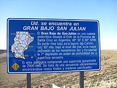 Cartel Explicativo del Bajo de San Julián