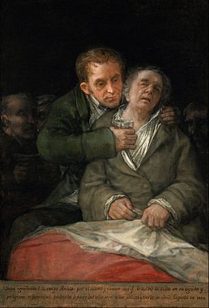 Archivo:Francisco de Goya - Self-Portrait with Dr. Arrieta - Google Art Project