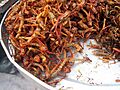 Fried grasshoppers in Bangkok