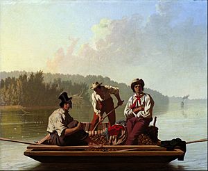 Archivo:George Caleb Bingham - Boatmen on the Missouri - Google Art Project