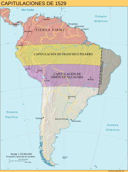 Archivo:Gobernaciones españolas en América del Sur (1529)
