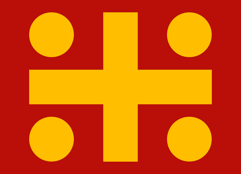 Golden cross and discs of the Byzantine Empire (3^2)