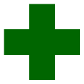Green first aid symbol