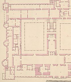 Archivo:King's apartment from Alcázar of Madrid. Main floor plan LCCN2015647607 (cropped)