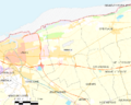 Map commune FR insee code 62548