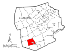 Map of Luzerne County, Pennsylvania Highlighting Sugarloaf Township.PNG