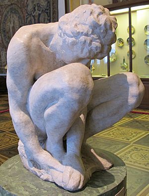 Archivo:Michelangelo, ragazzo accovacciato, dalla sagrestia nuova (forse) 07